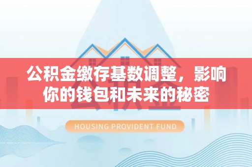 宿州公积金缴存基数调整，影响你的钱包和未来的秘密